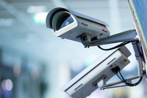 closeup image of CCTV security camera with blurred background closeup image of CCTV security camera with blurred background